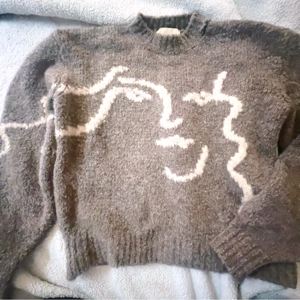PALOMA WOOL “Anita” Sweater in Taupe size S (has open seam, repairable)